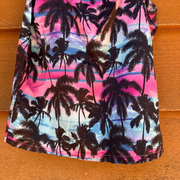 More Than Magic Girls Sleepwear Top Pink Blue Tropical Palm Tree Print Size 7/8 - Picture 8 of 8